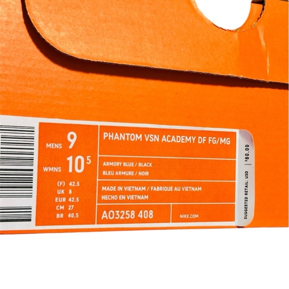 Nike Phantom Vision Cleats - Light Gray and Bright Orange main image 5